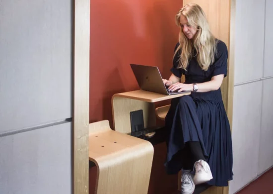 Flexible bench at Copenhagen Business School - Lolle & Nielsen Inventions